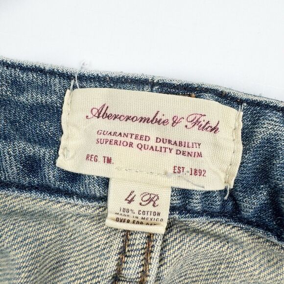 Abercrombie & Fitch Vintage Women's Flare Light Wash Low Rise Jeans Size 4R - Picture 7 of 16
